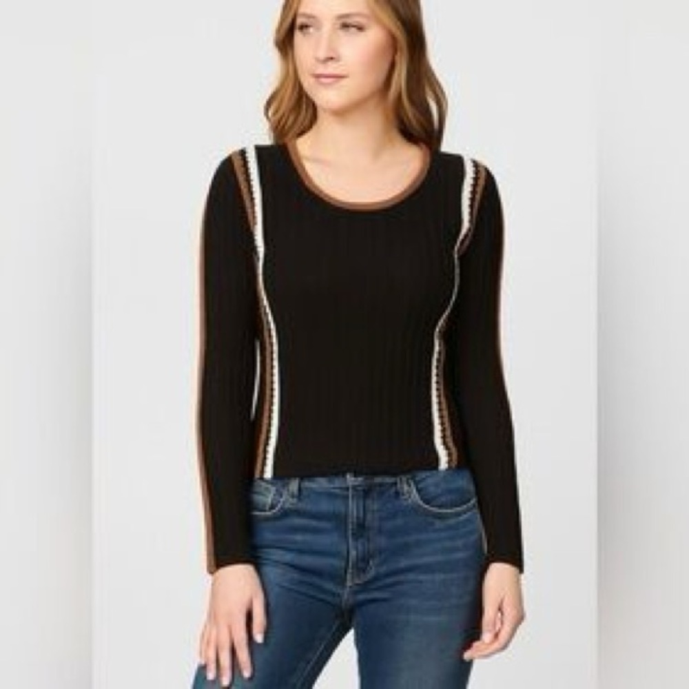 House of Harlow 1960 crochet knit long sleeve top Size Small Like New